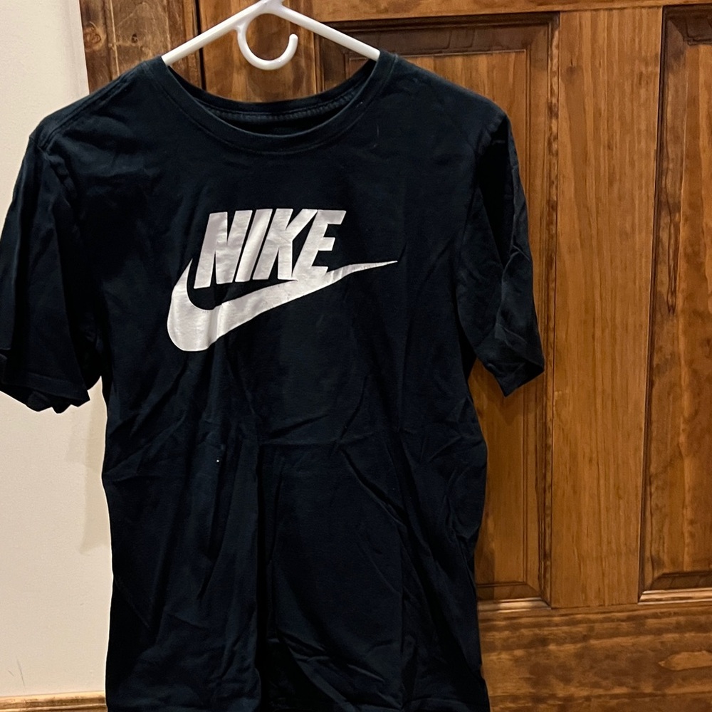 Nike Black Tee with White Swoosh
